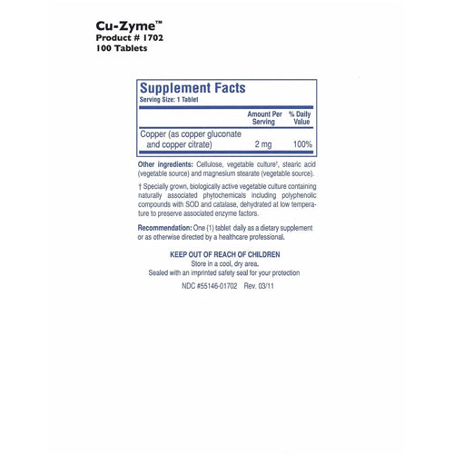 Cu-zyme-100 Tablets