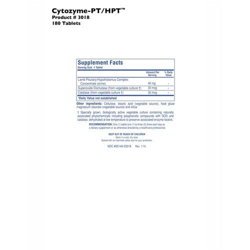 Cytozyme PT/HPT - 180 Tablets