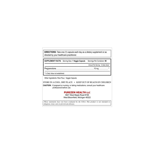 Pregnenolone 10mg 90 capsules