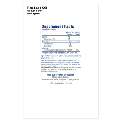 Flax Seed Oil -100 Capsules