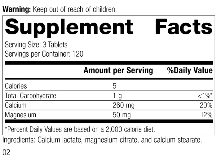 Calcium Lactate - 360 Tablets