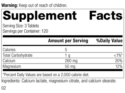 Calcium Lactate - 360 Tablets