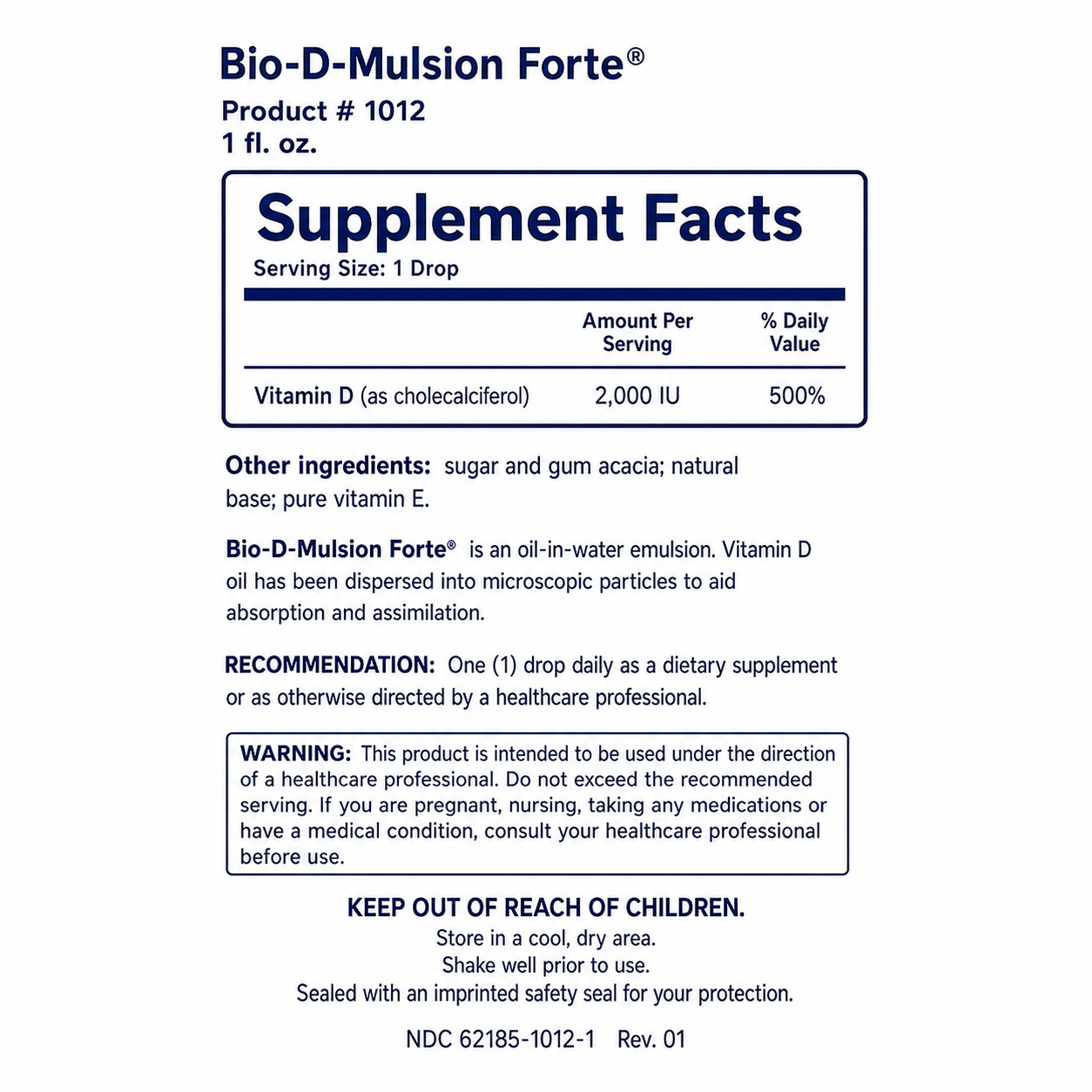 Bio D Mulsion Forte - 1 Ounce Bottle