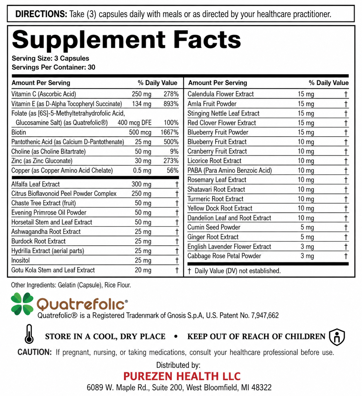 Elite Hair Skin & Nails- 90 Capsules