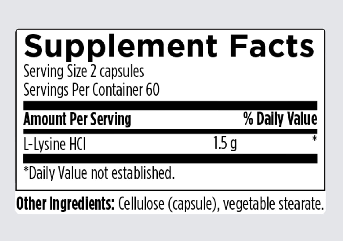 L-Lysine -  120 Capsules