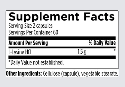 L-Lysine -  120 Capsules